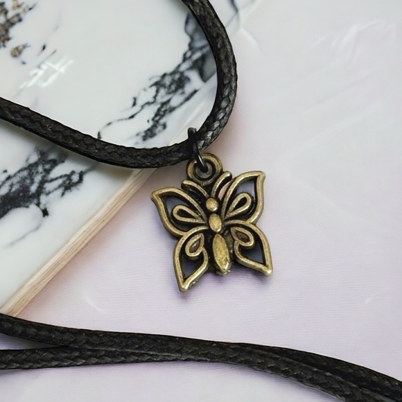 5 For $25💫Small Sweet Bronzed Butterfly Pendant Necklace - Picture 3 of 5